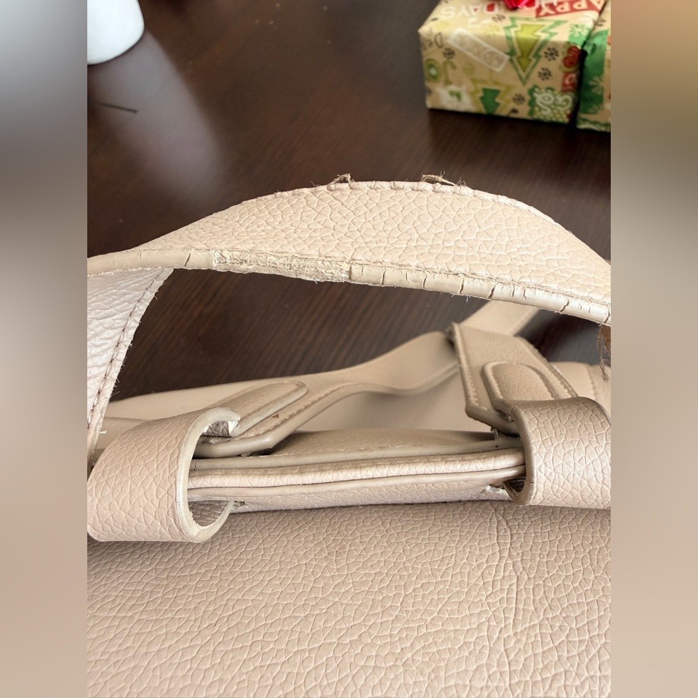 Mina Baie Kinney Diaper Bag Backpack Weekender in Sand Vegan Leather - Picture 14 of 15
